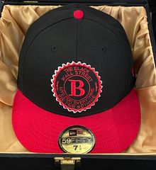 격레어 세계 288개 한정 MADE IN USA제 NEW ERA CAPTURE THE FLAG × THE GAME 콜라보 모델 59FIFTY 베이스볼 캡 블랙×레드 7-1/2 60cm