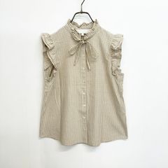 美品 To b. アニエスベー トゥービー ギンガム ブラウス シャツ 袖 