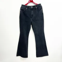 ICB × tamachan_style 玉田 コラボ スタイルアップ フレア デニム パンツ 黒 ブラック Js9-14のサムネイル