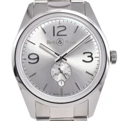 ベル＆ロス Bell＆Ross BRG123-WH-ST/SST ヴィンテージ デイト シルバー 自動巻き メンズ 美品 箱・保証書付き 腕時計 H#147459のサムネイル