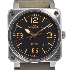 ベル＆ロス Bell＆Ross BR03-92 アビエーション ブラック 自動巻き メンズ 美品 箱・保証書付き 腕時計 H#147608のサムネイル
