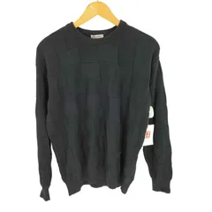 アルマーニコレツィオーニ ARMANI COLLEZIONI 80s~90s 白タグ イタリア製 ブロックパターン クルーネックニット メンズ EUR：48 のサムネイル