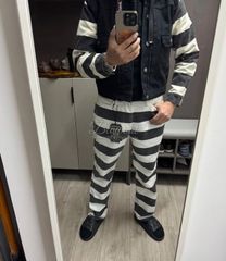 Cushman〈ワイドストライプワークパンツ 縦縞 囚人 プリズナー W36 