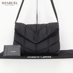 Saint Laurent サンローラン ロゴ パファー ナイロン メッセンジャーバッグ 733630 FABFL 1000のサムネイル
