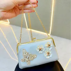 未使用パーティーバッグ レディース ミニバッグ 2type ハンドバッグ クラッチバッグ がま口 かわいい おしゃれ 大人 二次会 披露宴 謝恩会 成人式 20代 30代 40代 50代 #gqmwl