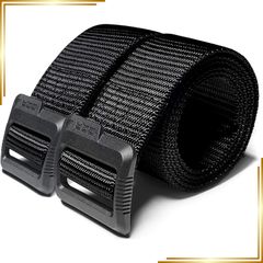 [Brand New] [CQR] Tactical Belt Men's Nylon 2-Pack [Lightweight, 38mm Width, Size Selection] Hiking, Camping, Airsoft, Climbing, Outdoor, Work, Military Use, Buckle, Webbing Belt, Single Belt MZT24-JPKBK_2XL 1