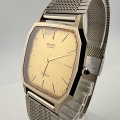 稼働品》セイコー☆スクエア☆クォーツ 腕時計☆ゴールド☆メンズ 
