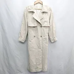 ■ natural couture3 ウエストベルト付き 長袖 トレンチコート サイズF ベージュ レディース E  【1406180105655】のサムネイル