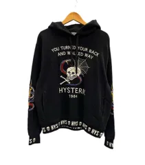ヒステリックグラマー HYSTERIC GLAMOUR SNAKE&SKULL刺繍 パーカー フーディ 黒 02213CF03 XL パーカ ブラック LLサイズ 101MT-6291