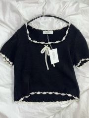 andmary Lil lace knit tops black - メルカリ