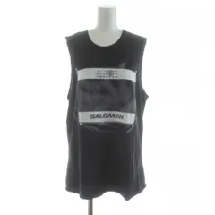 エムエムシックス メゾンマルジェラ MM6 Maison Margiela SALOMON 25SS タンクトップ カットソー ノースリーブ プリント ナイロン M 黒 ブラック S52NL0071 /KUのサムネイル