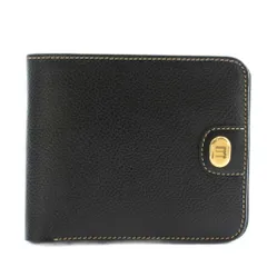 ダンヒル dunhill 財布 お札入れ 二つ折り レザー ステッチ ロゴ 黒 ブラック /XZ ■GY11