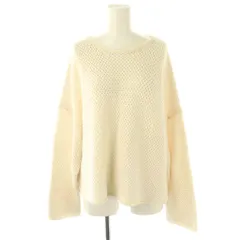 スリードッツ three dots Basket mesh wide sleeve crew neck ニット セーター プルオーバー S アイボリー /CX ■OSのサムネイル