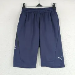 プーマ キッズ ネイビー トレーナー ハーフパンツ (130/7-8歳)