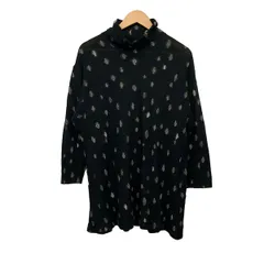 JURGEN LEHL(ヨーガンレール) チュニック レディース美品  - 黒×ベージュ ハイネック/七分袖のサムネイル
