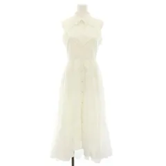 スナイデル SNIDEL 24AW イレヘムシャツワンピ ワンピース ロング ノースリーブ リボン フリル 1 白 ホワイト SWFO244075 /YT