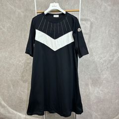 美品 モンクレール ワンピース ロゴワッペン アルトコルト ネイビー M