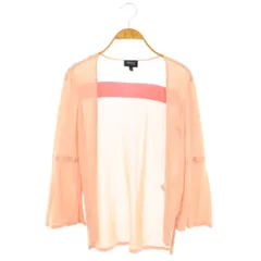 アルマーニ ジーンズ ARMANI JEANS バックラインサマーニットカーディガン 薄手 長袖 40 ピンク /AT ■OSのサムネイル