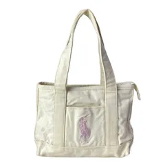 POLObyRalphLauren(ポロラルフローレン) ショルダーバッグ ビッグポニー アイボリー×ライトピンク