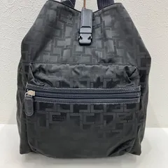 2798　CHARLES JOURDAN　シャルルジョルダン　リュックサック　バッグパック　黒　ブラック　ナイロン　軽量　レディース　総柄のサムネイル
