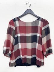 ブルーレーベル クレストブリッジ 半袖チェック 38 新品 未使用 タグ