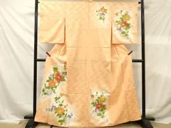 平和屋着物■訪問着　花鳥文　暈し染め　金彩　洗える着物　DABF6131zy