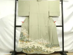 平和屋着物■豪華色留袖　駒刺繍　花松文　暈し染め　金銀彩　正絹　逸品　DABF9004qaのサムネイル