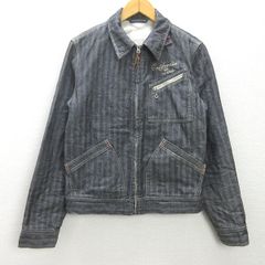 e*k様 vanson バンソン ヒッコリー ライダージャケット 刺繍ロゴ バイ