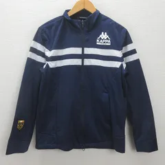 g■カッパ/KAPPA GOLF ライン切替防風ジャケット/KG752KT52【M】紺/men's/46【中古】■