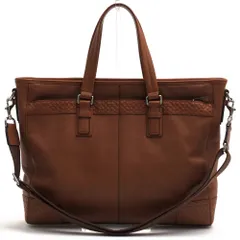 コーチ／COACH バッグ ブリーフケース ビジネスバッグ 鞄 ビジネス メンズ 男性 男性用 レザー 革 本革 ブラウン 茶  F70455 Graham Leather Zip Business Tote グラム レザー ジップ ビジネストート ミニシグネ