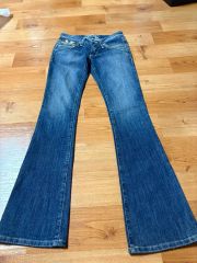 y2k00s TRUE RELIGION ラインストーン ローライズフレアデニム - メルカリ