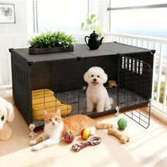 ペットケージ 136x79x84cm 室内外兼用 犬 猫 トレー付き 折り畳み式