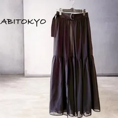 ABITOKYO アビトーキョー レース 巻きスカート 透け感 ブラック