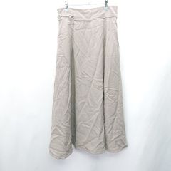 ◇ NATURAL BEAUTY BASIC ウエストゴム　腰タッセル付き マキシ フレアー スカート サイズM グレー レディース E 【1408060000579】