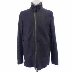 GIORGIO ARMANI 羊革レザージャケット ネイビー 48 - メルカリ