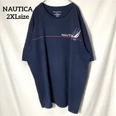 【NAUTICA】ノーティカ プリントロゴ オーバーサイズ 半袖Tシャツ US古着 USA輸入ネイビー 2XLsizeのサムネイル