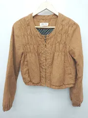 ◇ ⊇ Auntie Rosa　アンティローザ ドット 水玉柄　コットン 長袖 ブルゾン サイズM ブラウン レディース P  【1408200021839】のサムネイル