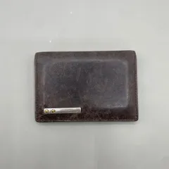 良品　Cartier カルティエ　名刺入れ　カードケース　サントス　シルバー金具　レザー　茶　ブラウンのサムネイル