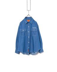 美品 ニコアンド×デニーズ コラボ 2wayデニムシャツ ショート丈 半袖 