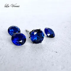 ✴︎奇跡のブルー✴︎ つけっぱなしOK ブルースピネル 宝石質 AAA 一粒 ピアス 5mm 316 サージカルステンレス 片耳用 金属アレルギー対策 スタッド 8月誕生石のサムネイル
