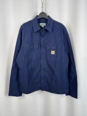 LIKE WEAR ワークシャツ 長袖 胸ポケット コットン100% ネイビーM 
