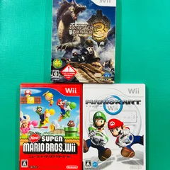 【ディスク美品】【3点セット】Wii  モンスターハンター3（トライ） New スーパーマリオブラザーズ Wii マリオカートWii 任天堂 ニンテンドー