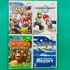 【4点セット】Wii   大乱闘スマッシュブラザーズX マリオカートWii ドンキーコング リターンズ Wii Sports Resort 任天堂 ニンテンドー