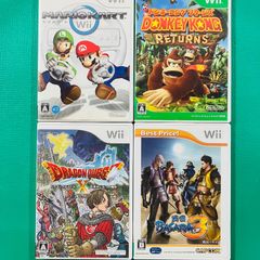 [4 점 세트] Wii 마리오 카트 Wii 동키 콩 리턴스 드래곤 퀘스트 X 알람 다섯 종족 온라인 전국 BASARA3 닌텐도 닌텐도