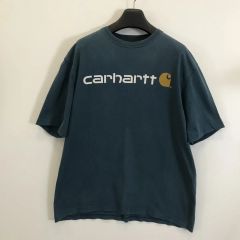 Carhartt スウェット ラグラン Tシャツ 半袖 ロゴ 刺繍 ブラック L 
