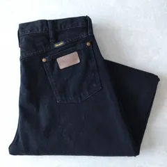 ■古着 Wrangler ラングラー USA製 ブラックジーンズ デニムパンツ 黒 W36L32【L6138】