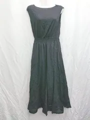 ◇ ⊂ natural couture コットン100% ノースリーブ ロング丈 ワンピース サイズF ブラック レディース P  【1409090037733】のサムネイル