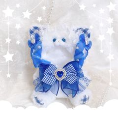 おすわりぬい服 ぬい服 チェックパールねこちゃん 10㎝ 11㎝〜15