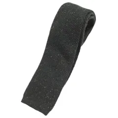 District UNITED ARROWS ディストリクト ユナイテッドアローズ イタリア製 ウールネップニットタイ BLACK ネクタイ g24159のサムネイル