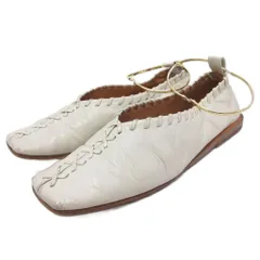 ジルサンダー JIL SANDER バレリーナ バレエシューズ アンクレット アンクルリング レザー 皮革 36 22.5cm アイボリー ■IBO93のサムネイル